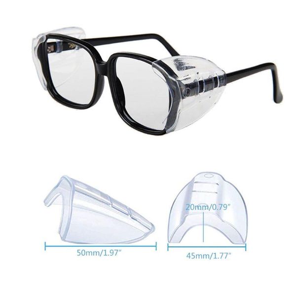 6 pairs safety eye glasses side shields clear flexible slip on eyeglasses shield, Black
6 pairs safety eye glasses side shields clear flexible slip on eyeglasses shield, Black
