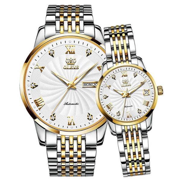 wristwatches couple watch classic design waterproof automatic watches mechanical movement multifunction wristwatch, Slivery;brown
wristwatches couple watch classic design waterproof automatic watches mechanical movement multifunction wristwatch, Slivery;brown