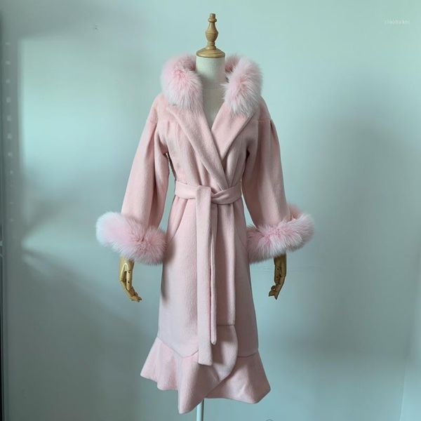 winter fashion women woolen blends coat real fur collar cashmere coat female fishtail design slim outerwear f9231, Black
winter fashion women woolen blends coat real fur collar cashmere coat female fishtail design slim outerwear f9231, Black