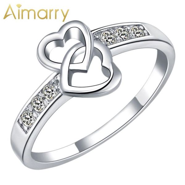 cluster rings aimarry 925 sterling silver zircon double love heart ring for women charm party gifts fashion engagement wedding jewelry, Golden;silver
cluster rings aimarry 925 sterling silver zircon double love heart ring for women charm party gifts fashion engagement wedding jewelry, Golden;silver