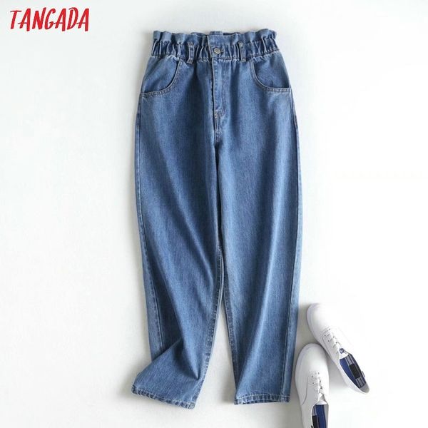 tangada women blue casual jeans pants long trousers strethy waist pockets zipper loose female pants 2p14
tangada women blue casual jeans pants long trousers strethy waist pockets zipper loose female pants 2p14