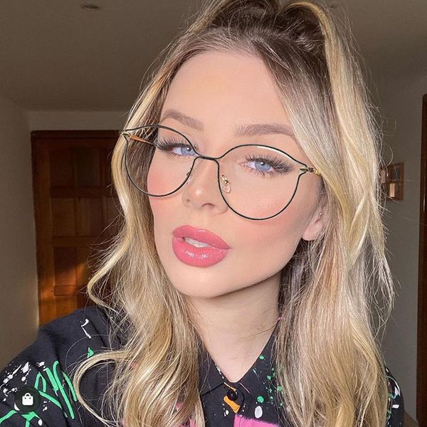 wacksaria women glasses big colorful frame retro metal transparent lens glasses blue light blocking fashion student spring legs, Black
wacksaria women glasses big colorful frame retro metal transparent lens glasses blue light blocking fashion student spring legs, Black