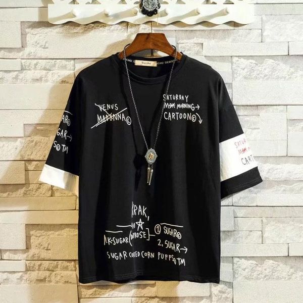 fashion letter short-sleeved t-shirt men's summer trend loose casual half-sleeve for men black xxxl: drop shipping, White;black
fashion letter short-sleeved t-shirt men's summer trend loose casual half-sleeve for men black xxxl: drop shipping, White;black