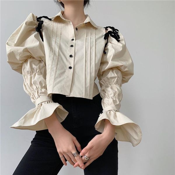 vintage court puff sleeve blouse off shoulder women beige blouse large size shirt for fashion high street lady, White
vintage court puff sleeve blouse off shoulder women beige blouse large size shirt for fashion high street lady, White