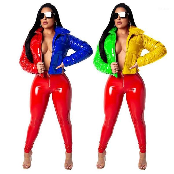 color patchwork woman parkas bright pu faux leather bubble coat for women winter clothes waterproof latex short puffer jacket1, Black
color patchwork woman parkas bright pu faux leather bubble coat for women winter clothes waterproof latex short puffer jacket1, Black