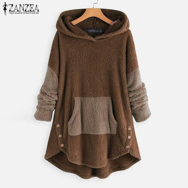 2020 fashion pacthwork fleece pullovers winter hooded sweatshirts zanzea women hoodies fluffy coats outwears female tunic 5xl1, Black
2020 fashion pacthwork fleece pullovers winter hooded sweatshirts zanzea women hoodies fluffy coats outwears female tunic 5xl1, Black