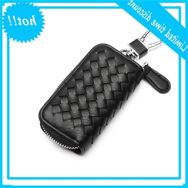 weaving style men's and women's fashion small woven car key padlock bag 
weaving style men's and women's fashion small woven car key padlock bag