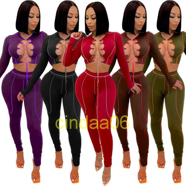 women two pieces outfits designer 2021 tracksuits solid colour fashion clothes bandage tight ladies slim sports suits sportwear, Gray
women two pieces outfits designer 2021 tracksuits solid colour fashion clothes bandage tight ladies slim sports suits sportwear, Gray