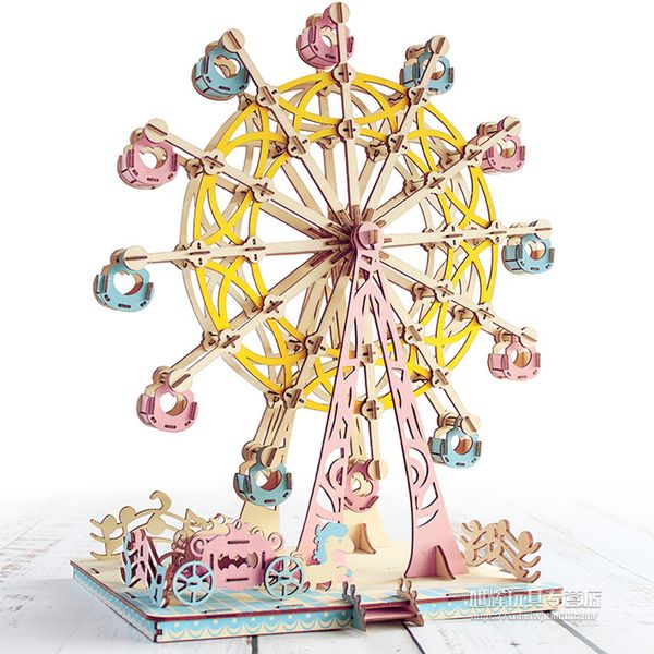 wooden jigsaw 3d model assembly building blocks children diy hand-made wood ferris wheel toys
wooden jigsaw 3d model assembly building blocks children diy hand-made wood ferris wheel toys