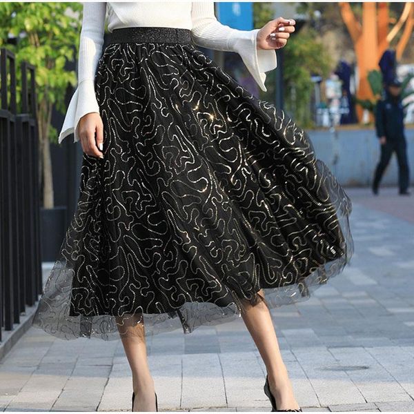 skirts autumn spring long luxury tulle elegant sequin stitching maxi pleated vintage elastic waist princess skirt 90cm, Black
skirts autumn spring long luxury tulle elegant sequin stitching maxi pleated vintage elastic waist princess skirt 90cm, Black