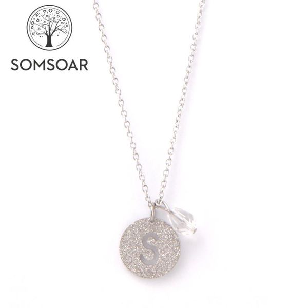 pendant necklaces somsoar jewelry spark silvering stainless steel initial letter a,g,h,l,m,n,r,s personalization charm necklace for women, Silver
pendant necklaces somsoar jewelry spark silvering stainless steel initial letter a,g,h,l,m,n,r,s personalization charm necklace for women, Silver