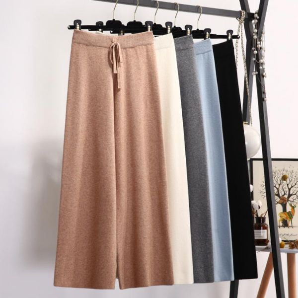 2020 autumn winter new thick casual straight pants women female drawstring loose knitted wide leg pants casual trousers, Black;white
2020 autumn winter new thick casual straight pants women female drawstring loose knitted wide leg pants casual trousers, Black;white