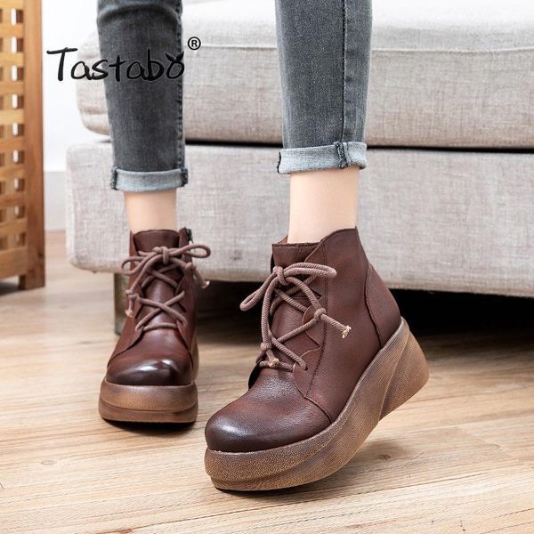 women leather boots wedge heels high shoes women black ankle boots genuine leather retro shoes autumn handmade s1908-81
women leather boots wedge heels high shoes women black ankle boots genuine leather retro shoes autumn handmade s1908-81