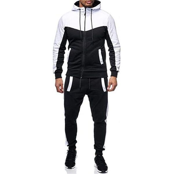 men's tracksuits 2pc sets sportswear sport suit clothing, Gray