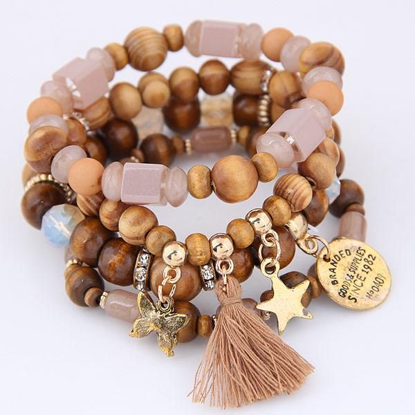 diezi summer bohemian beach multilayer wood beads tassel star butterfly charm bracelets bangles for women gift pulseras mujer, Golden;silver
diezi summer bohemian beach multilayer wood beads tassel star butterfly charm bracelets bangles for women gift pulseras mujer, Golden;silver