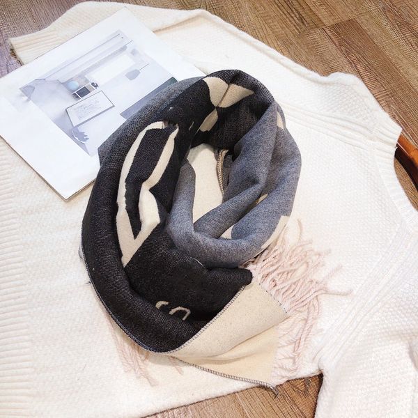 winter gradient fashion silk scarf new arrival man womens shawl scarf 3 style letters scarves size 60-190cm quality, Blue;gray
