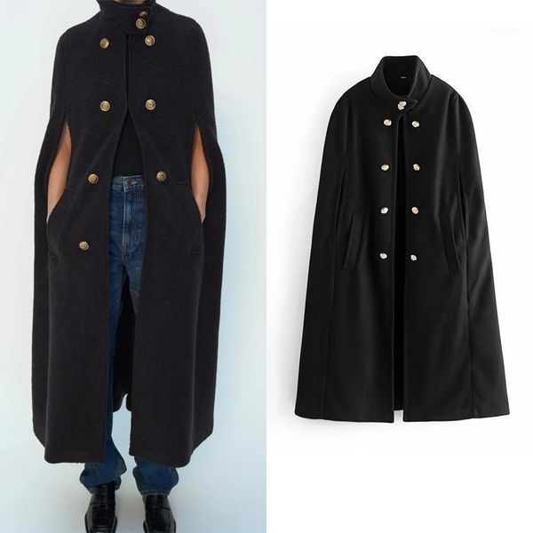 cloak korean coat solid color woolen coat new style women loose lengthened wrap fall women cape sleeveless new 20201, Black
cloak korean coat solid color woolen coat new style women loose lengthened wrap fall women cape sleeveless new 20201, Black