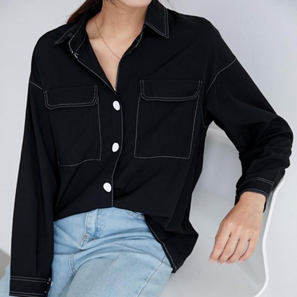 women's blouses & shirts autumn arrival women double pockets vintage blouse elegance white shirt office lady long sleeve korean chic t
women's blouses & shirts autumn arrival women double pockets vintage blouse elegance white shirt office lady long sleeve korean chic t