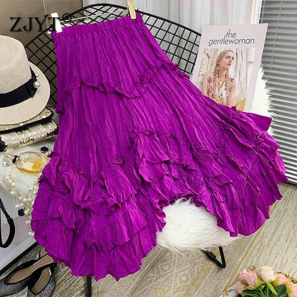 skirts runway designers elegant elastic waist ruffled patchwork party asymmetrical women, Black
skirts runway designers elegant elastic waist ruffled patchwork party asymmetrical women, Black