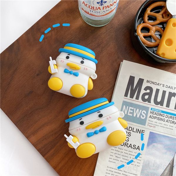 3d cartoon case for airpods pro case cute duck blue hat wireless earbud coque headphones case for airpod 1 2 pro with hook
3d cartoon case for airpods pro case cute duck blue hat wireless earbud coque headphones case for airpod 1 2 pro with hook
