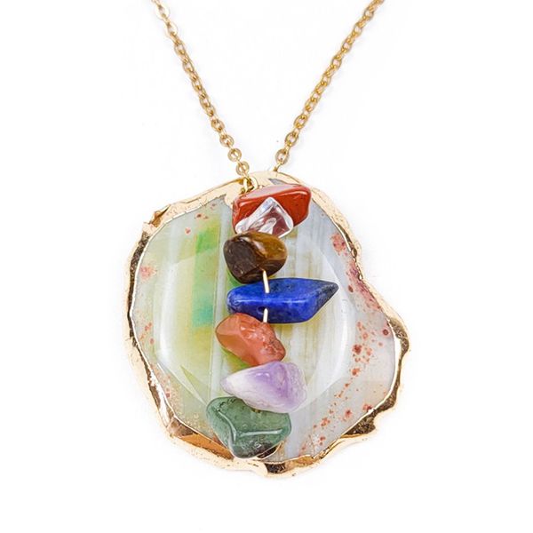 wholesale 10 pcs gold plated irregular shape agate with many colors small stone pendant healing chakra necklace rock crystal jewelry, Silver
wholesale 10 pcs gold plated irregular shape agate with many colors small stone pendant healing chakra necklace rock crystal jewelry, Silver