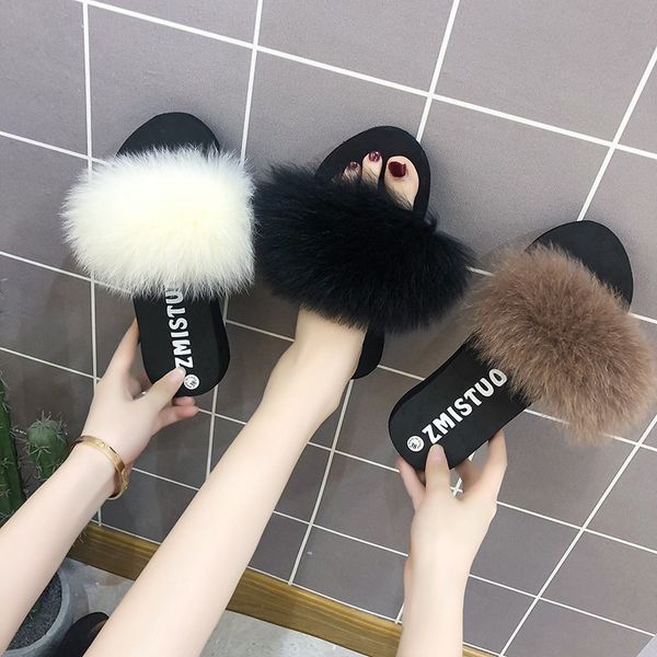 fashion real fox fur slippers spring and summer new style women's korean version wear one word slippers for home fur fur y1202, Black
fashion real fox fur slippers spring and summer new style women's korean version wear one word slippers for home fur fur y1202, Black