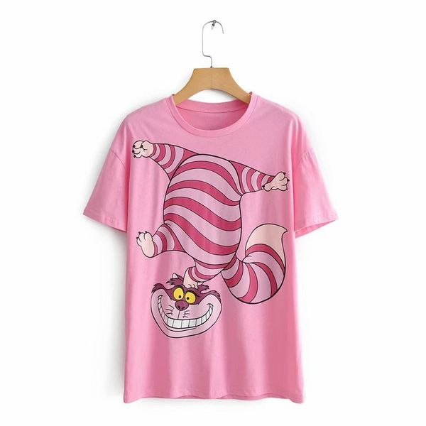 wind 2019 summer new card women's through print round neck loose t-shirt for women 0962189, Black;gray
wind 2019 summer new card women's through print round neck loose t-shirt for women 0962189, Black;gray