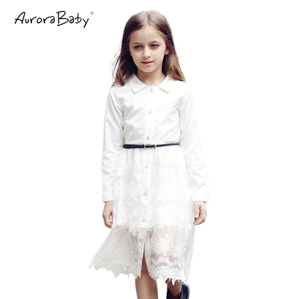 little big girls white lace midi blouse shirt dress long sleeve button solid belt 2019 summer 6-14y teenager kids clothes t200624, Red;yellow
little big girls white lace midi blouse shirt dress long sleeve button solid belt 2019 summer 6-14y teenager kids clothes t200624, Red;yellow