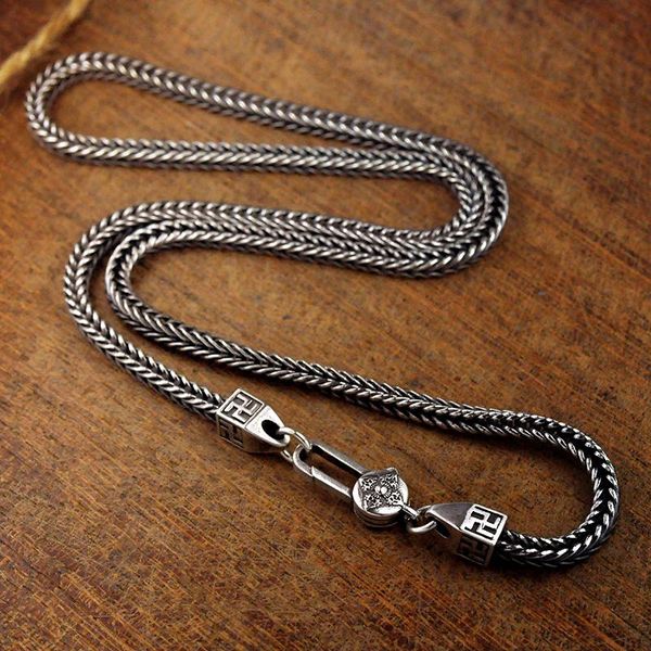 solid 925 sterling silver tail necklace men women long link retro necklaces 3.5mm thai silver jewelry
solid 925 sterling silver tail necklace men women long link retro necklaces 3.5mm thai silver jewelry