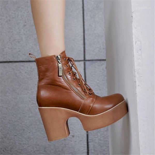boots pxelena vintage chunky block high heels platform ankle lace up zipper cow leather punk gothic motorcycle combat 20211, Black
boots pxelena vintage chunky block high heels platform ankle lace up zipper cow leather punk gothic motorcycle combat 20211, Black