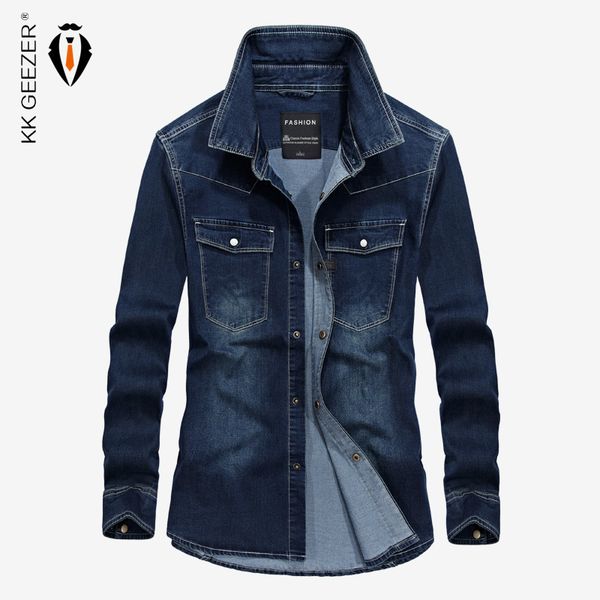 black denim shirt men long sleeve autumn dark blue military casual shirts brand collar loose pocket dress shirt c1210, White;black
black denim shirt men long sleeve autumn dark blue military casual shirts brand collar loose pocket dress shirt c1210, White;black