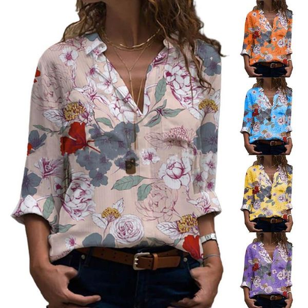 women's blouses & shirts vintage floral print women autumn long sleeve turn down collar blouse plus size femme blusas mujer, White
women's blouses & shirts vintage floral print women autumn long sleeve turn down collar blouse plus size femme blusas mujer, White