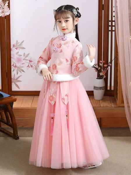 hanfu autumn children's and winter plush chine sle ancient ru girl's new year drs princs skirt, Red;yellow
hanfu autumn children's and winter plush chine sle ancient ru girl's new year drs princs skirt, Red;yellow