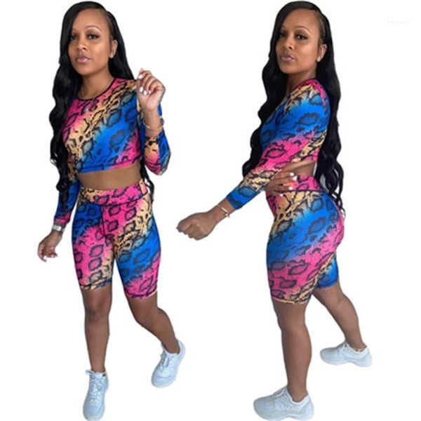 shorts sets designer female long sleeve t-shirts tracksuits women multicolor snakeskin pattern suits fashion round neck casual short tshirt, Gray
shorts sets designer female long sleeve t-shirts tracksuits women multicolor snakeskin pattern suits fashion round neck casual short tshirt, Gray