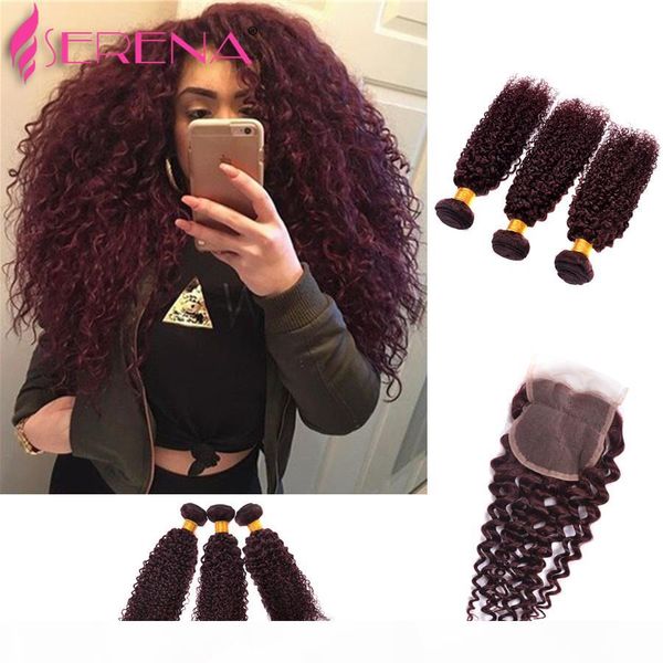 burgundy virgin brazilian human hair weaving 3pcs tight deep curly wine red hair weave 99j kinky curl hair bundle deep wave with closure, Black;brown
burgundy virgin brazilian human hair weaving 3pcs tight deep curly wine red hair weave 99j kinky curl hair bundle deep wave with closure, Black;brown