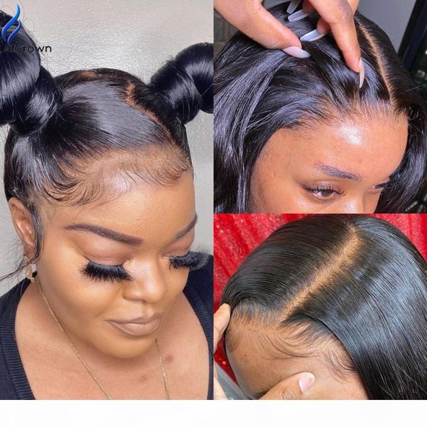 alicrown lace front human hair wigs with baby hair 360 lace frontal wigs brazilian non-remy wigs high 250% density middle ration, Black
alicrown lace front human hair wigs with baby hair 360 lace frontal wigs brazilian non-remy wigs high 250% density middle ration, Black