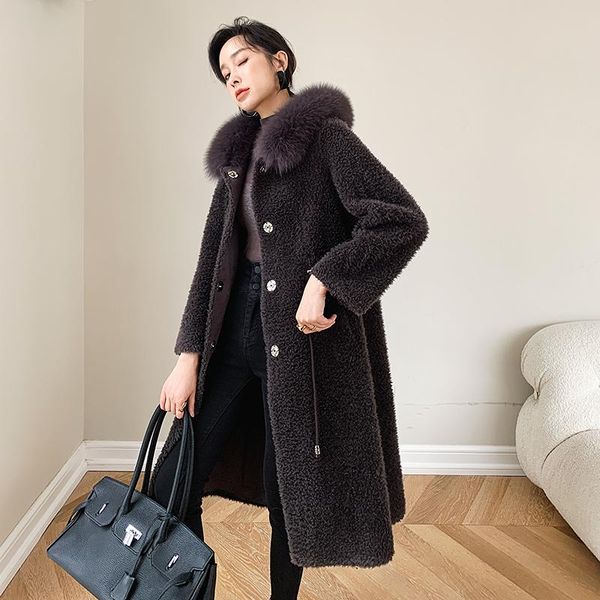 women's fur & faux fashion 2021 real coat women 100% wool female jacket korean winter clothes hooded collar ropa de mujer pph2903, Black
women's fur & faux fashion 2021 real coat women 100% wool female jacket korean winter clothes hooded collar ropa de mujer pph2903, Black
