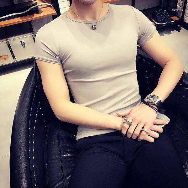2020 fine men's t-shirt summer stretch tight mens metrosexual man short sleeved t-shirt short sleeve1, White;black
2020 fine men's t-shirt summer stretch tight mens metrosexual man short sleeved t-shirt short sleeve1, White;black