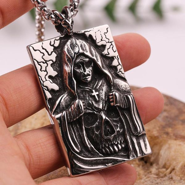 pendant necklaces death skull skeleton cross evil demon square necklace ghost terror man punk jewelry cool for friends, Silver
pendant necklaces death skull skeleton cross evil demon square necklace ghost terror man punk jewelry cool for friends, Silver