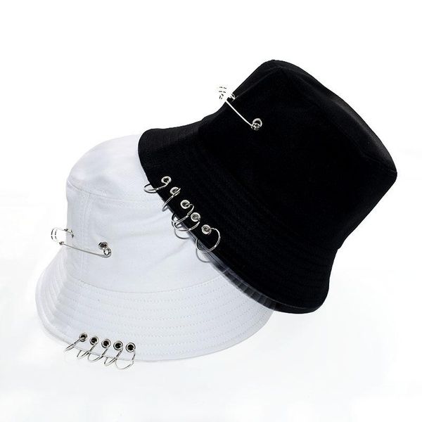 wide brim hats fashion black white bucket cap pins decoration outdoor sun visor panama hat spring summer caps, Blue;gray
wide brim hats fashion black white bucket cap pins decoration outdoor sun visor panama hat spring summer caps, Blue;gray
