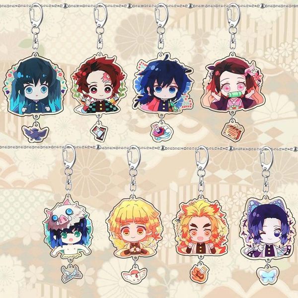 anime demon slayer:kimetsu no yaiba keychain cartoon figure acrylic pendant keyring, Silver
anime demon slayer:kimetsu no yaiba keychain cartoon figure acrylic pendant keyring, Silver