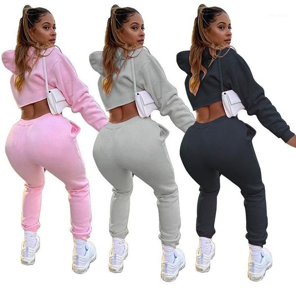 women's tracksuits fitness women thick fleece solid two piece set tracksuit long sleeve pullover hoodies crop pockets sweat pants fashi, Gray
women's tracksuits fitness women thick fleece solid two piece set tracksuit long sleeve pullover hoodies crop pockets sweat pants fashi, Gray