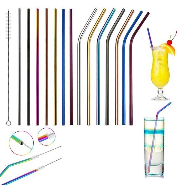 6*265mm stainless steel straw colorful straw bend and straight reusable metal drinking straw bar drink tools party wedding decoration
6*265mm stainless steel straw colorful straw bend and straight reusable metal drinking straw bar drink tools party wedding decoration