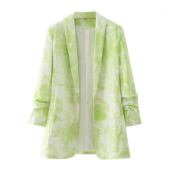 women tie-dye green blazer female three quarter sleeve elegant jacket ladies work wear blazer suits1, White;black
women tie-dye green blazer female three quarter sleeve elegant jacket ladies work wear blazer suits1, White;black