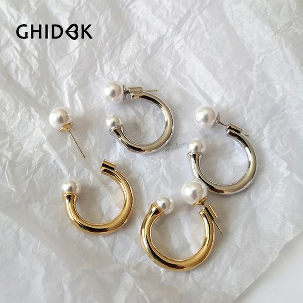 ghidbk ins chunky statement fake pearl hoop earrings elegant minimalist ring earring unique style party earring delicate jewelry, Golden;silver
ghidbk ins chunky statement fake pearl hoop earrings elegant minimalist ring earring unique style party earring delicate jewelry, Golden;silver