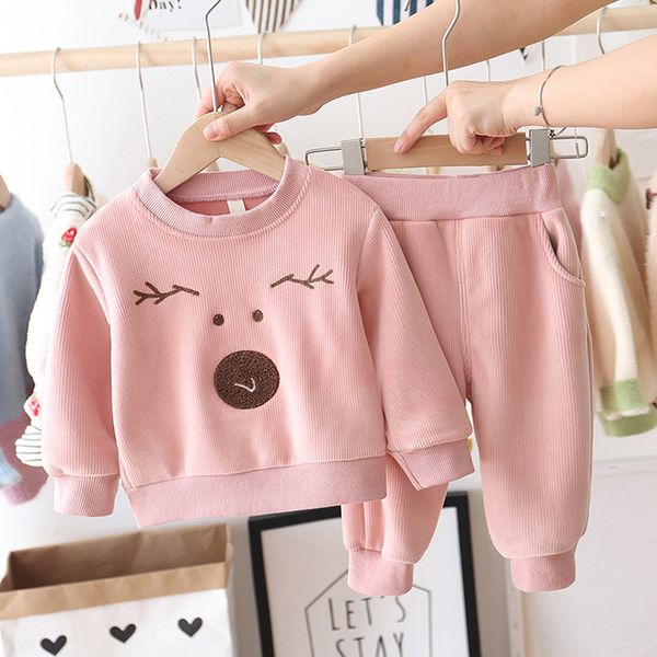 boys and girls' suits winter 2020 new children's corduroy baby plush fashionable autumn two piece set, White
boys and girls' suits winter 2020 new children's corduroy baby plush fashionable autumn two piece set, White