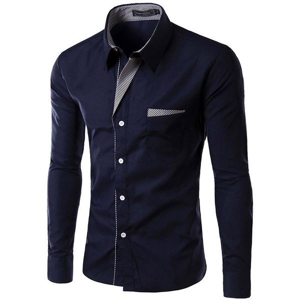 men's casual shirts 2021 fashion long sleeve shirt men slim business stripe students, White;black
men's casual shirts 2021 fashion long sleeve shirt men slim business stripe students, White;black