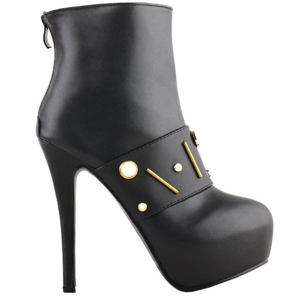 lf80880 show story cool black metal band platform stiletto ankle bootie boots
lf80880 show story cool black metal band platform stiletto ankle bootie boots