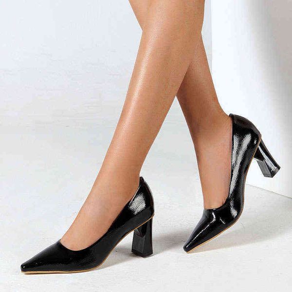 shoes dress pumps solid pointed toe chunky high heels shallow brief office ladies shoes 35-42 comfy work women footwear zapatos mujer 220315, Black
shoes dress pumps solid pointed toe chunky high heels shallow brief office ladies shoes 35-42 comfy work women footwear zapatos mujer 220315, Black