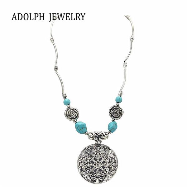 chains adolph jewelry for women tibetan gem stone hollow carved flower pendant statement necklace zs01, Silver
chains adolph jewelry for women tibetan gem stone hollow carved flower pendant statement necklace zs01, Silver